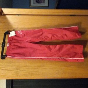 Girls Oshkosh b'gosh pants pink sz 10 inseam 24 drawstring elastic waist rain